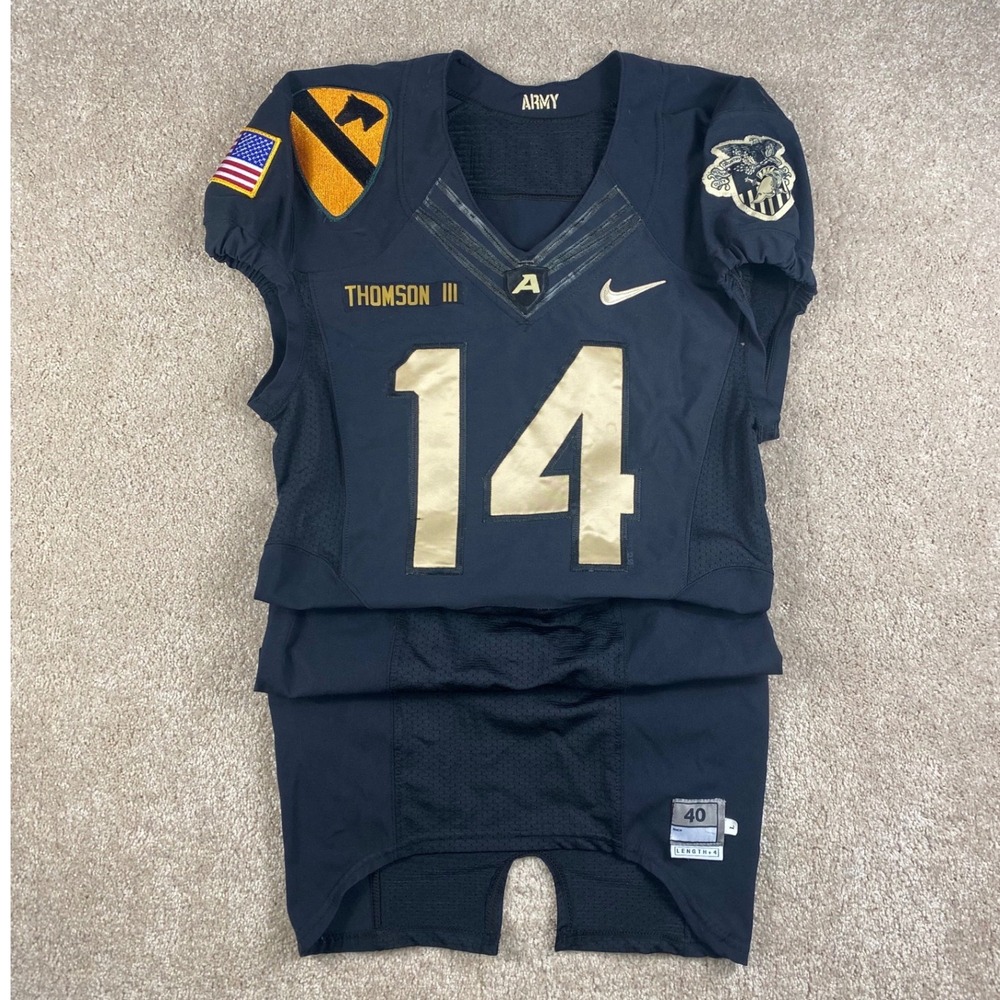 Nike Army Black Knights 2011 Army-Navy Game Jersey 1st Cavalry Thomson 14 Men 40